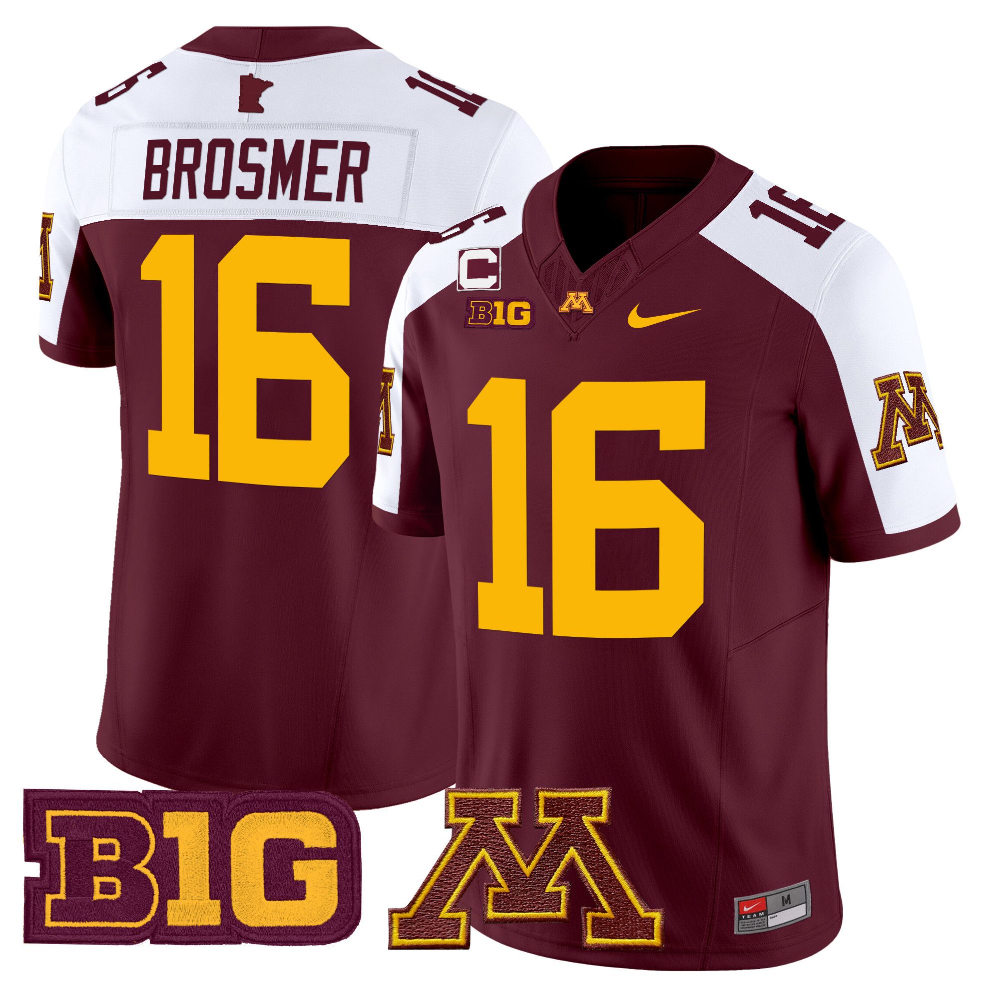 Men Minnesota Golden Gophers #16 Brosmer Red Nike 2024 Vapor Limited NCAA Jersey